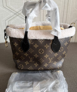 LV Type Mini Tote with fur